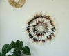 White mixed brown juju hat sea shell wall hanging