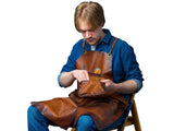 Genuine Leather Brown Woodworking Apron
