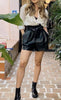 Genuine Leather Shorts Stretchy High Waisted