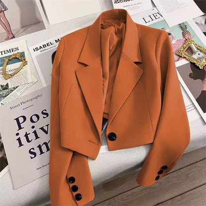 Short women blazer cropped suit jacket petite fit 3 S