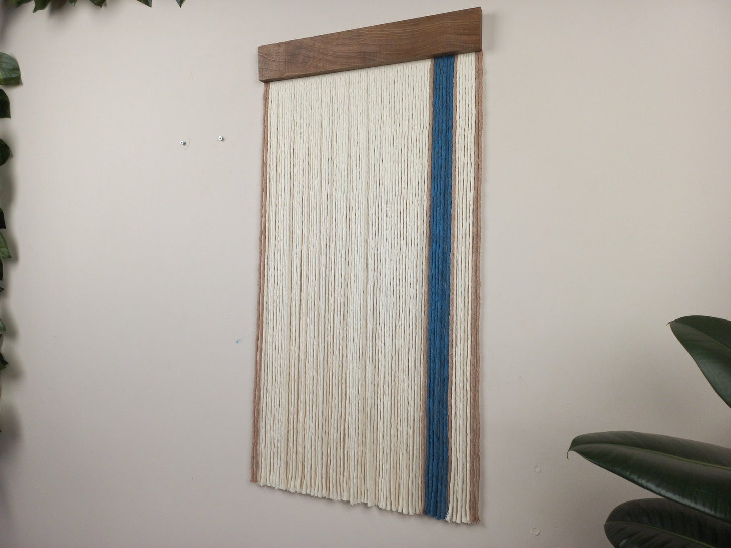 Blue Macrame Wall Hanging Decor