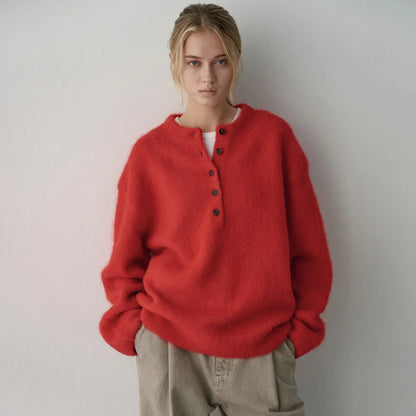 Facade pattern alpaca wool sweater women 3 S