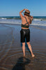 Women's Real Black Leather Shorts