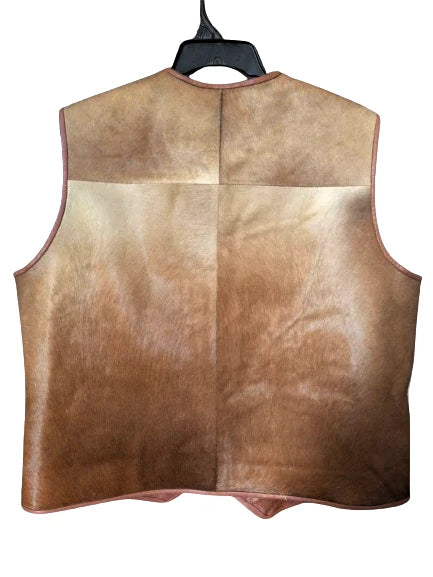 Genuine Hair On Cowhide Vest Men's