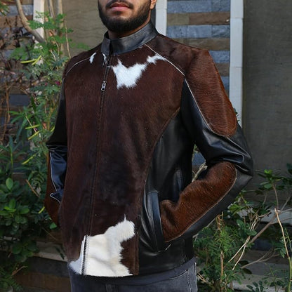 Men's Cowhide Jackets Tricolor