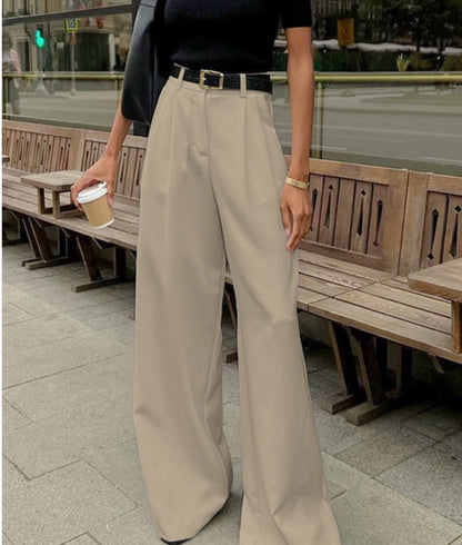 White high waist wide leg commuter pants 3 S
