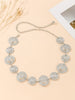 Women’s Silver Tone Geometric Stone Waist Chain