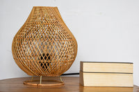 Handmade woven rattan table desk lamp shade
