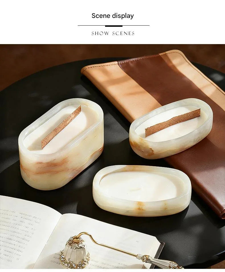 Natural Marble Aromatherapy Candle Cup