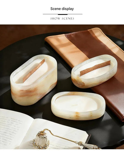 Natural Marble Aromatherapy Candle Cup