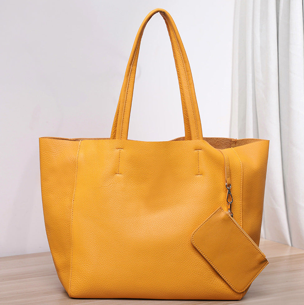 Women’s Large Leather Shoulder Tote Bag For Office