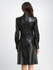 Genuine Leather Women Long Dress Above Knee