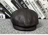 Leather newsboy cap for men vintage baker boy hat 4 M