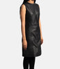 Genuine Leather Black Dress For Women