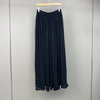 Women Wool Knit Midi Skirt Brown Elastic Waist Pleated Wool Skirt