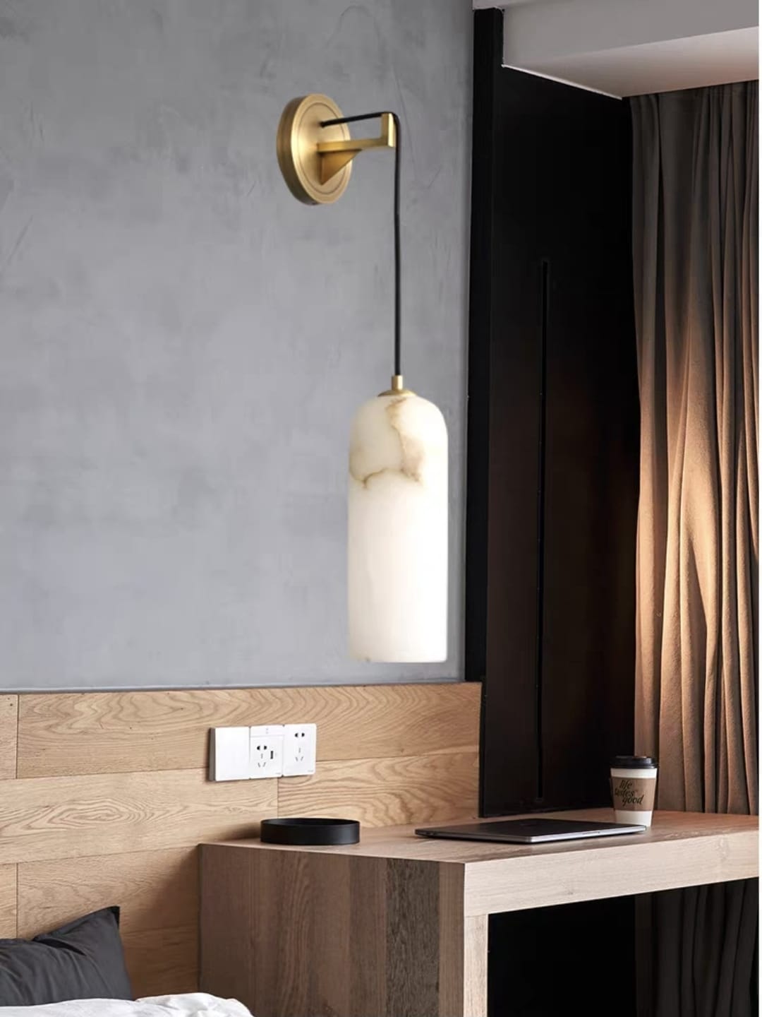 All-Copper Spanish Marble Wall Lamp