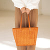 Woven Leather Tote Bag for Women Large Capacity