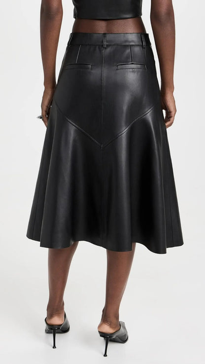 Leather Trumpet black skirt