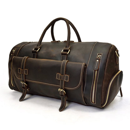 Leather Weekender Travel Bag