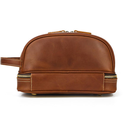 Genuine Leather Toiletry Bag Travel Case