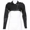 New Women's Leather Black Crop Jacket