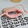 hand woven straw mobile phone bag women