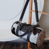 Cowhide Travel Bag With Tooled Leather