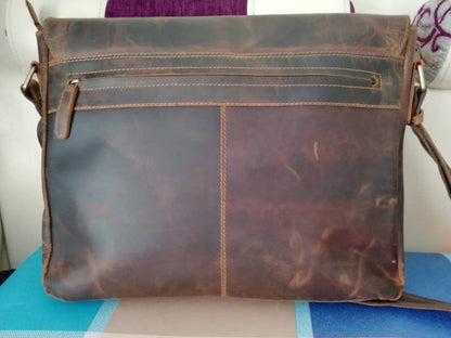 Handmade Leather Messenger Office Bag