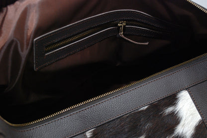 weekender duffle bag cowhide