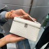 Genuine Leather Small Handbag with Ostrich Pattern