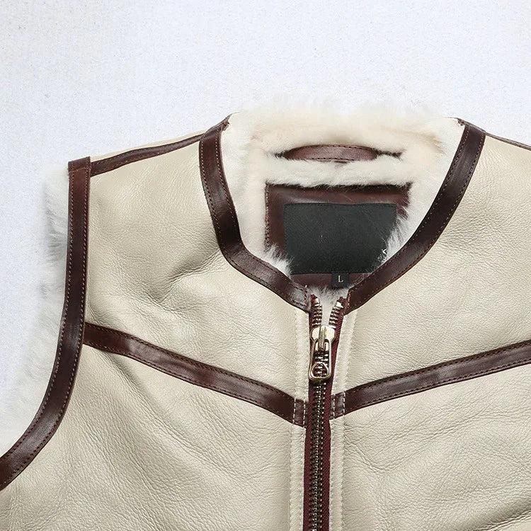 Men’s Real Shearling Vest with Merino Sheepskin Interior