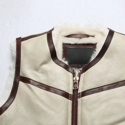 Men’s Real Shearling Vest with Merino Sheepskin Interior
