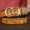 Men’s Ox Leather Belt Genuine Leather Automatic Buckle Waist Belt