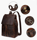 Handmade Leather Backpack Women
