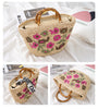 Women's straw summer beach bag