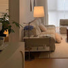 Modern Folding Arm Floor Lamp with Fabric Shade