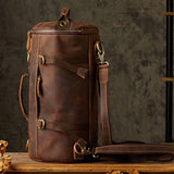 Versatile Cowhide Leather Travel Bag