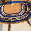 three color trending women straw beach bag
