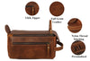 mens leather toiletry bag