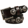 Full Grain Leather Belt with Skull Rivets