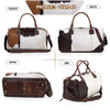 Tricolor Cowhide Duffel Bag With Shoe Compartment