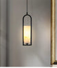 Copper Natural Marble Pendant Lamp Black and Gold