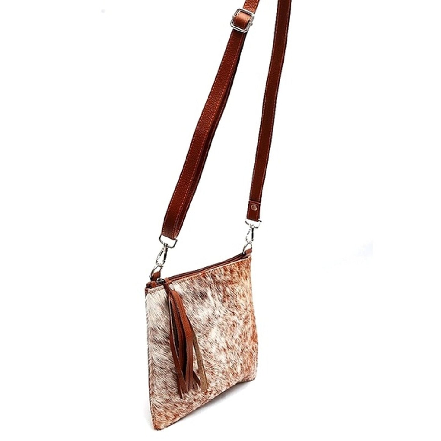 Speckled Cowhide Crossbody Bag