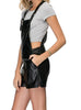 Genuine leather women's romper outfit