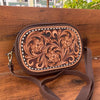 Tooled Leather Crossbody Sling Cowgirl Purse
