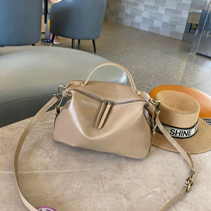 Women Leather Dumpling Crossbody Bag