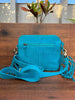 Embroided Suede Crossbody Bag