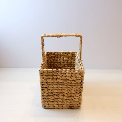 Hyacinth picnic storage basket with handle