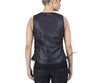 Real leather motorcycle vest