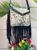Spotted Hair On Cowhide Crossbody Hippie Bags
